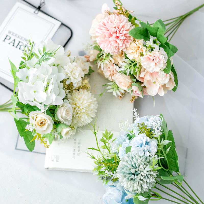Nordic ins Simulation Rose Wedding Bouquet Wedding Photography Props Floral Home Decoration Simulation Flower