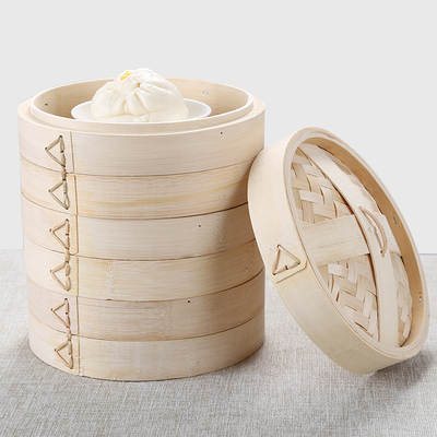 Bamboo Steamer Small Steamer Bag Steamer Bamboo Round Kitchen Household Large Steamer Steamer Commercial Small Steamer Cover