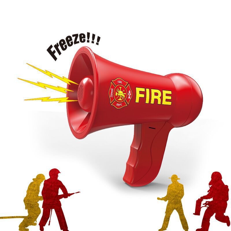 Children's simulated loudspeaker toy megaphone loudspeaker police firefighter role play house toy