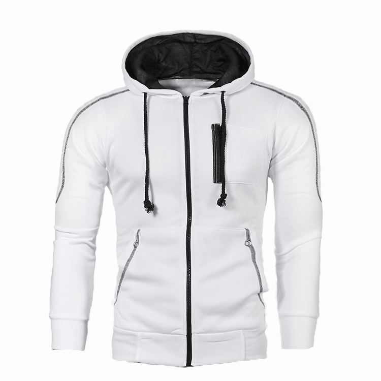 Autumn and winter new men's casual cardigan hooded sweater youth men's coat wholesale