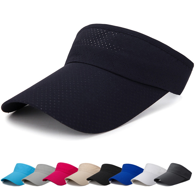 Summer Sun Hat Men's Empty Hat Unroofed Solid Color Light Board Hat Outdoor Sports Quick-drying Hat Women's logo