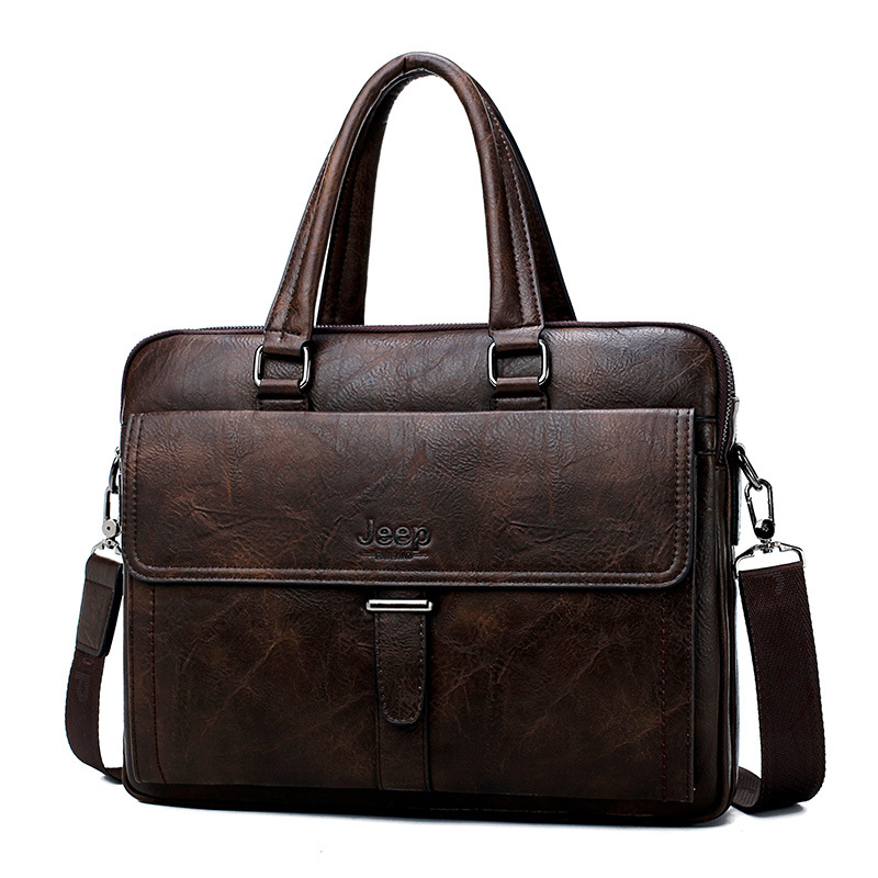 Business handbag men's New 2023 Summer Jeep shoulder crossbody bag live popular large capacity computer bag