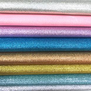 Factory special direct sales of a large number of in stock glitter fine powder glitter powder glitter plain PU leather