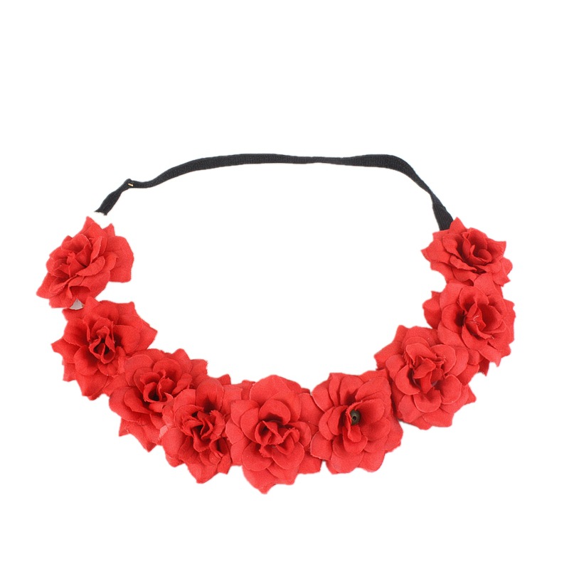 New European and American Seaside Vacation Hair Accessories Halloween Party Garland Gold Silver Flower Headwear Hair Band Women