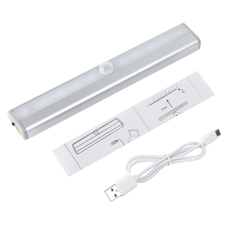 Intelligent Human Body Induction Nightlight Charging Magnetic Luminescent Night Feeding Cabinet Wardrobe Portable Simple Wiring-Free