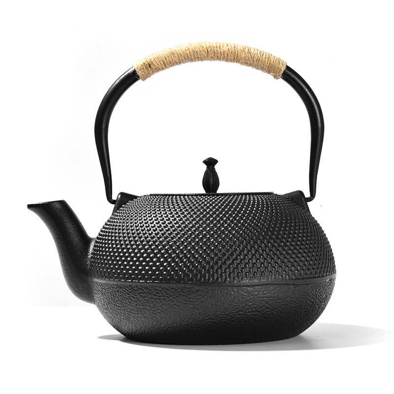 鐵壺茶壺鑄鐵茶壺批發小丁顆粒鑄鐵煮水泡茶家用茶具套裝鐵壺廠家