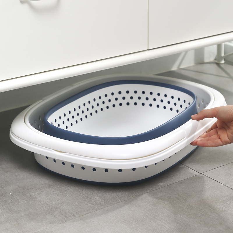 Household plastic folding dirty clothes basket bathroom wall-mounted laundry basket bathroom laundry storage dirty clothes