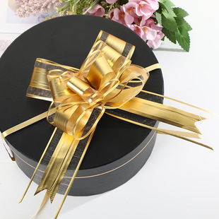 Factory direct supply 50 snow yarn matte butterfly hand flower atmosphere layout Ribbon gift packaging hand ball flower wholesale