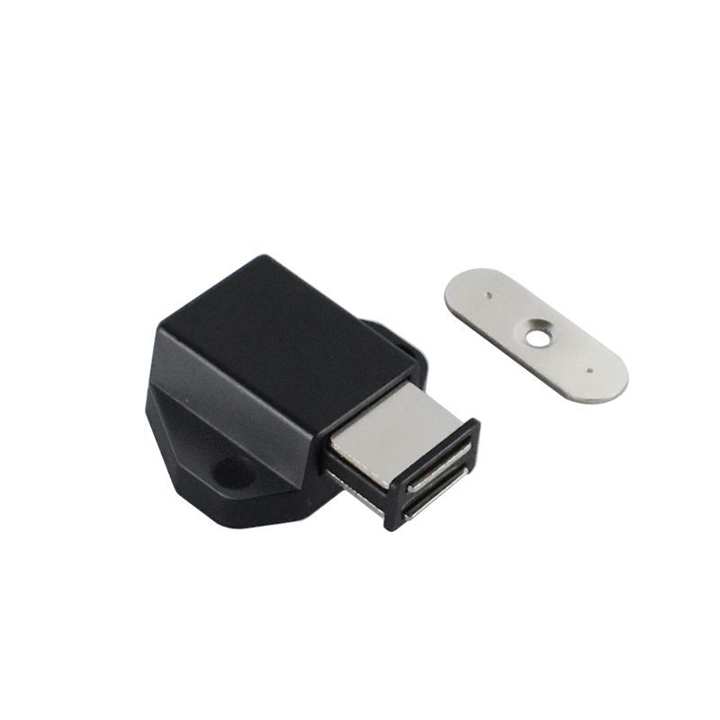 Handle-free access port magnetic attraction black rebound single and double door cabinet strong Touch Press type magnetic touch factory outlet