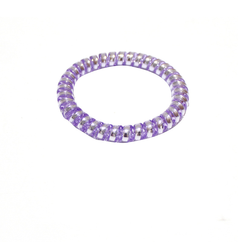 Hot selling Korean style hair accessories gold silver thin telephone line hair band bracelet rubber band 2 yuan shop stall hair tie rope batch