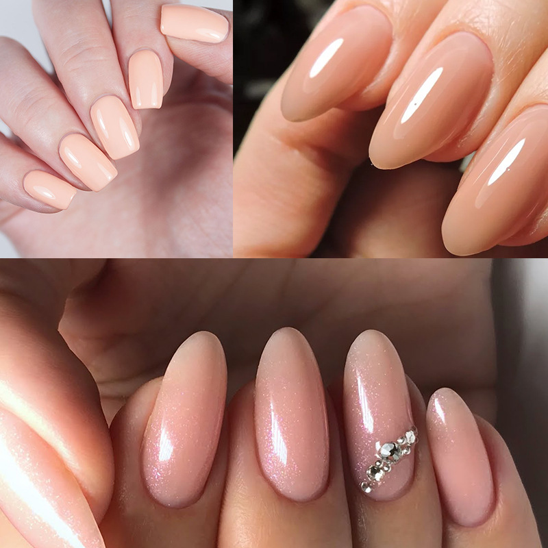 Cross-border 30ml nail rubber nude base glue glitter phototherapy glue cover base wholesale nude nail polish glue