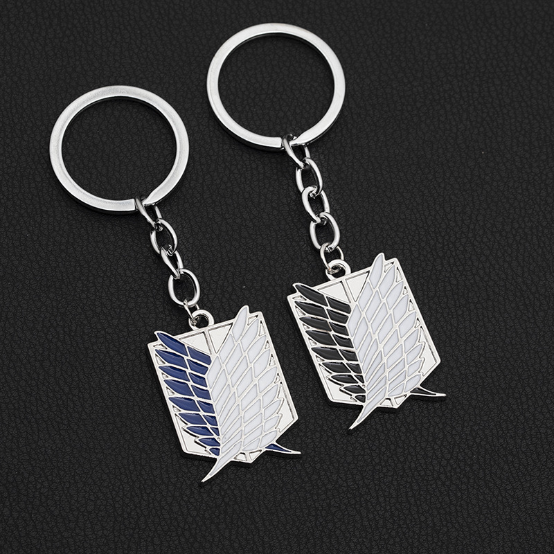 AliExpress Amazon New Cartoon Keychain Attack Giant Investigation Corps Logo Keychain Wholesale