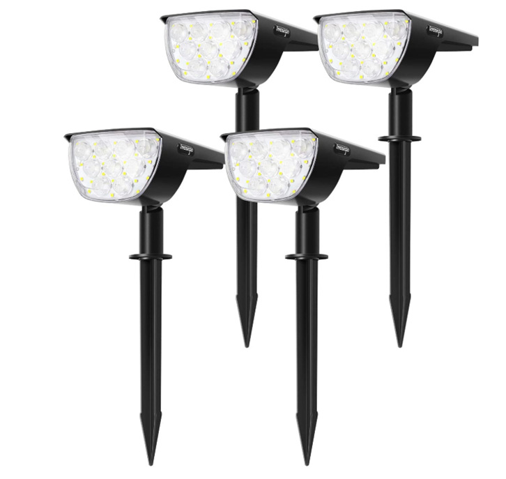 Solar Lawn Light Warm White Straw Light Garden Light 30LED Lens Spotlight New