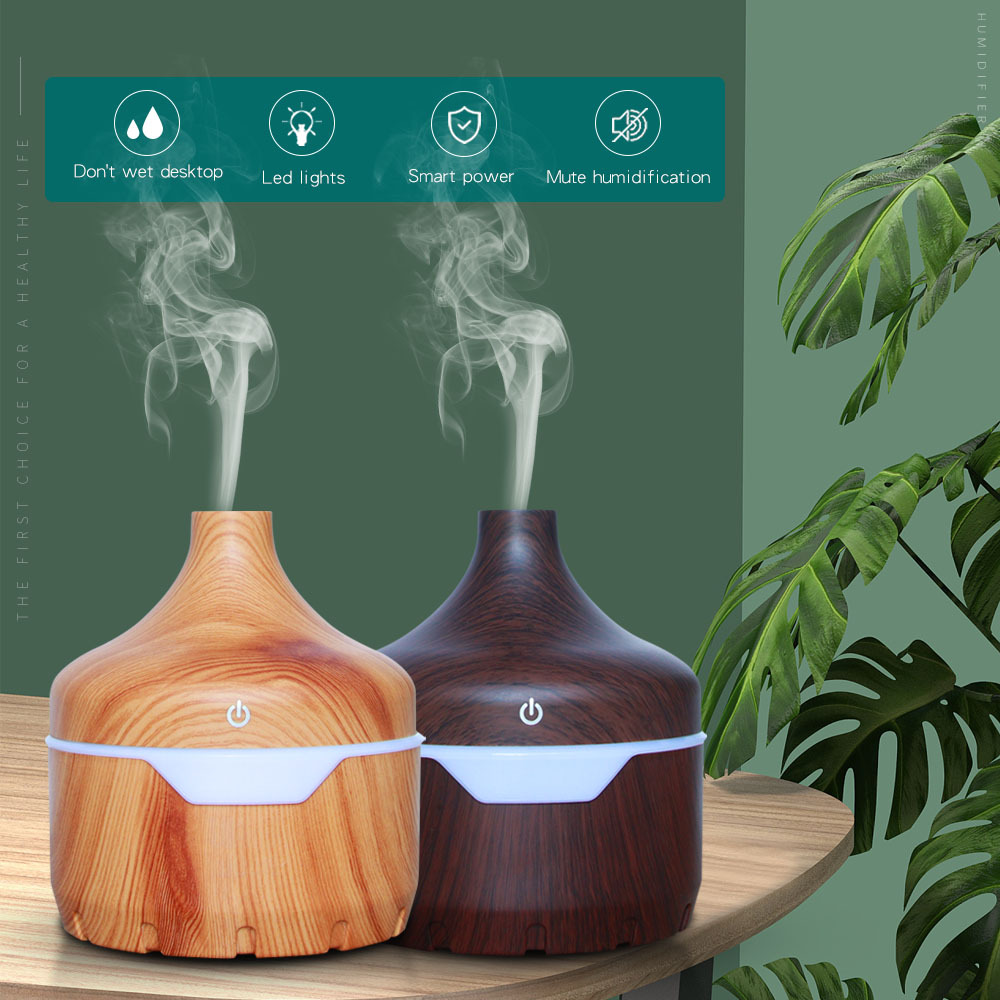 Treasure bottle essential oil fragrance diffusion Ultrasonic Atomization large capacity home office wood grain humidifier aromatherapy machine