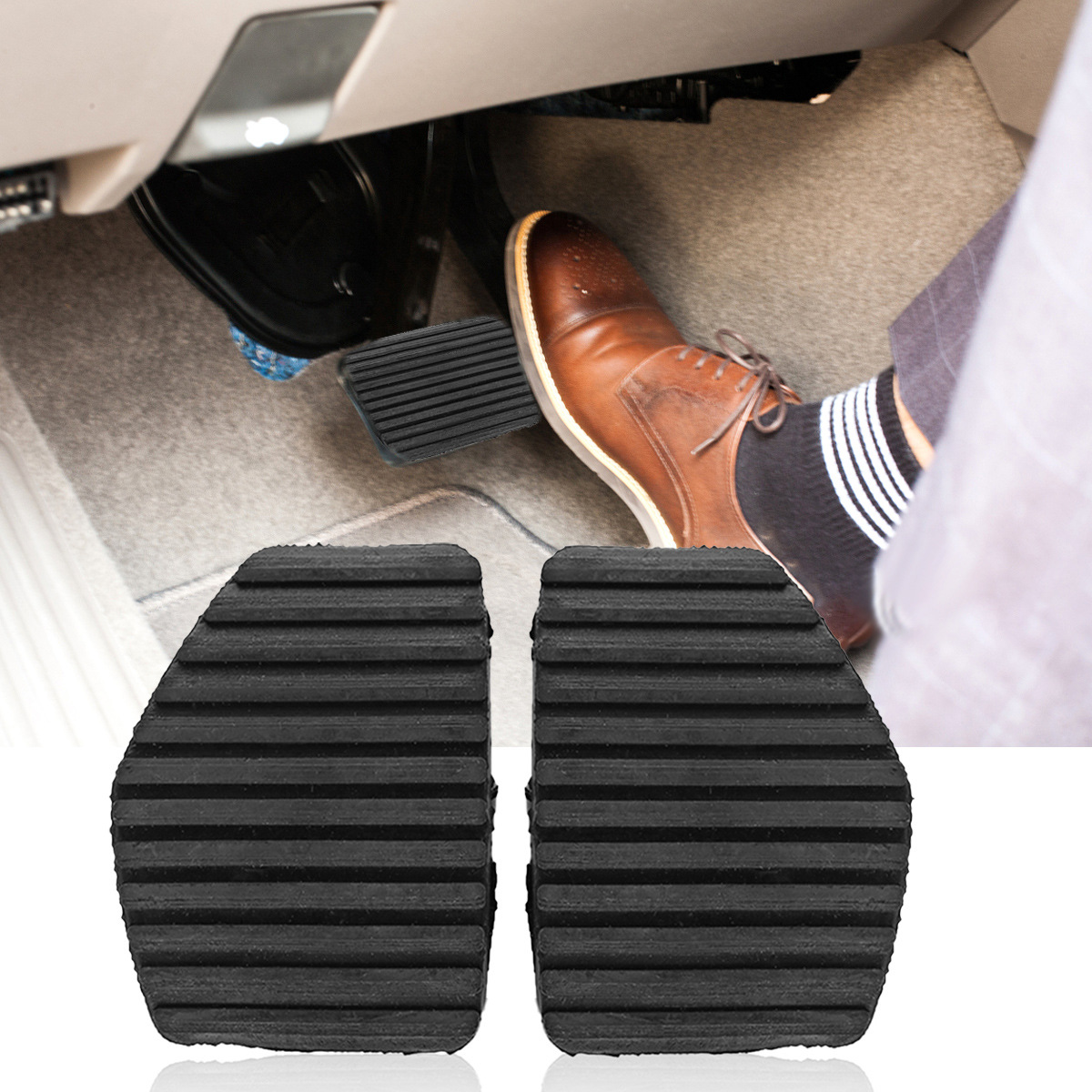 Clutch brake pedal leather rubber cover for Peugeot/Citroen 207 208 301 C3 C4