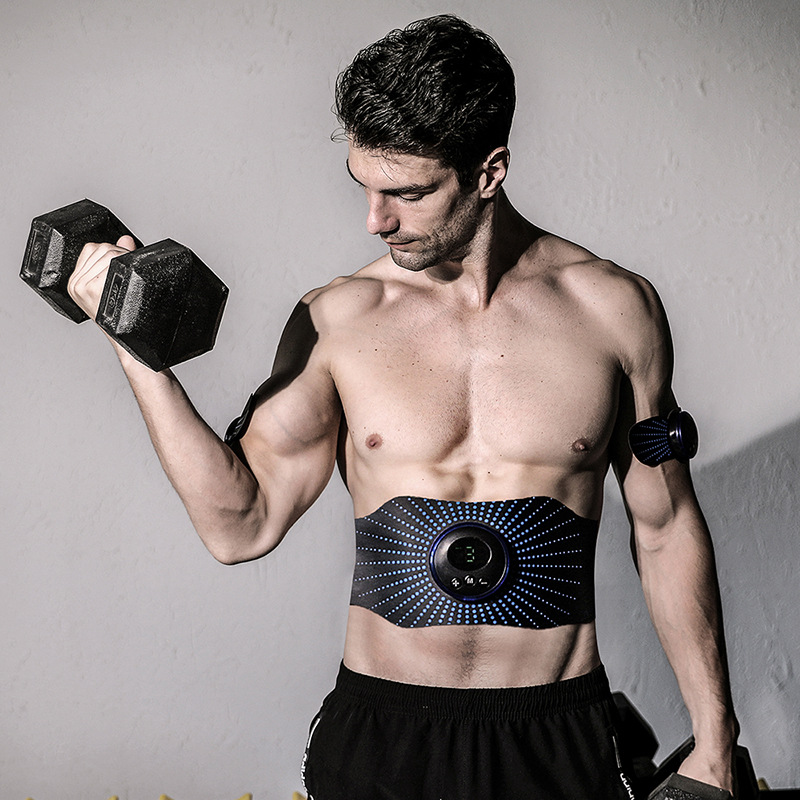 Factory Direct Rechargeable Abdominal Fitness Apparatus EMS Abdominal Muscle Sticker Home Lazy Abdominal Fitness Apparatus Host Muscle Training Stimulator