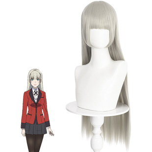 441D Deep of Crazy Gambling Season 2 Tao Lilia/Tao Lilixiang Green Grey cos Animation Wig