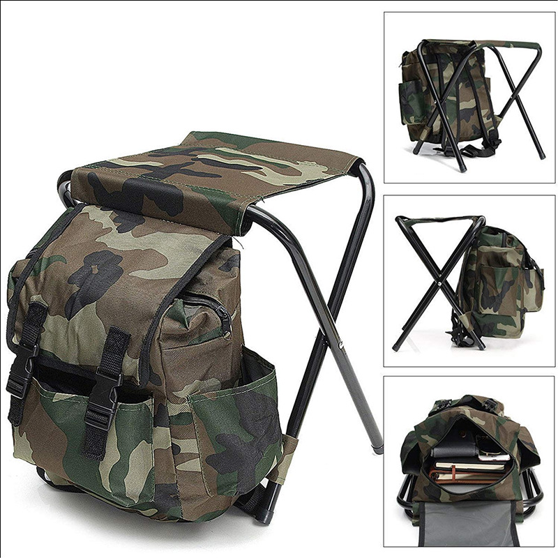 Yangguang Leisure outdoor portable mountaineering backpack chair foldable fishing stool cross-border Amazon camping hot