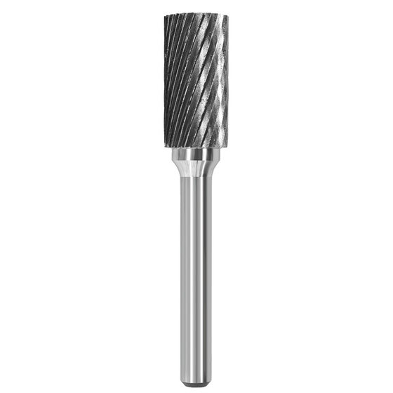 Tungsten steel grinding head hard alloy rotary file cylindrical ball head milling cutter metal polishing carving single and double groove pattern Type A