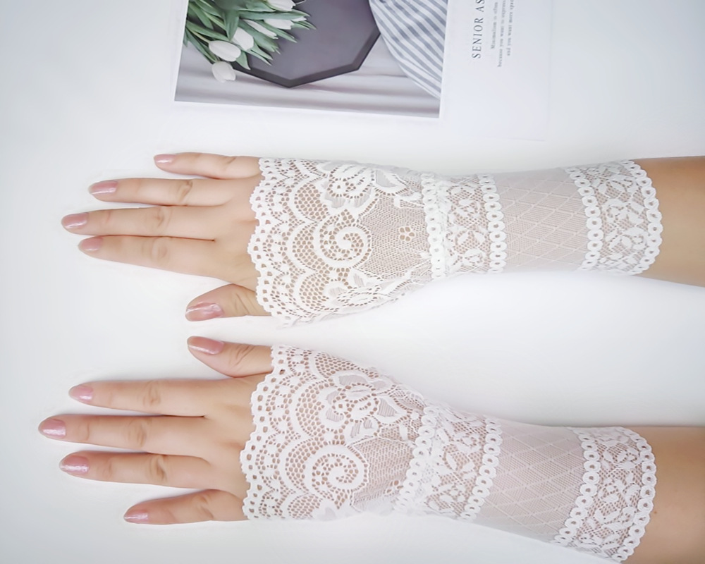 Lace Fake Sleeves Women's All-match Lace Hollow Cuff Autumn and Winter Decorative Sweater Sweater Jacket Fake Sleeves
