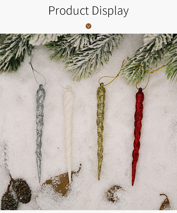 Haobei Christmas decoration supplies colorful ice bar pendant creative pendant magic stick hanging piece small tree thread hanging ornament_voghion.com