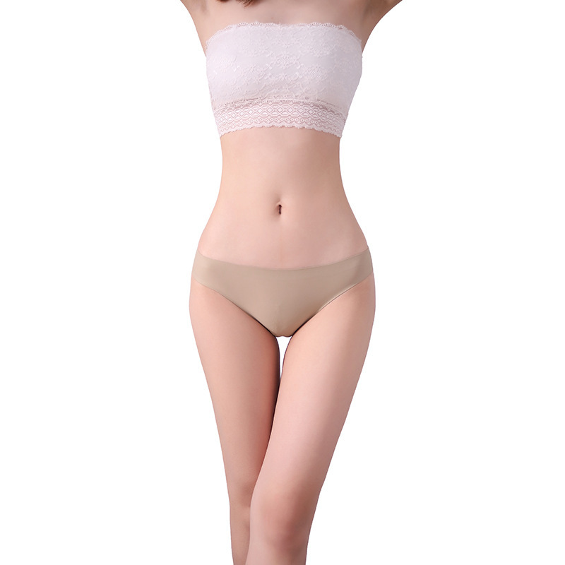 アマゾンの外国貿易速売通の一枚式の氷糸の無痕の下着の女性のセクシーな純綿の股の三角の女性の下着|undefined