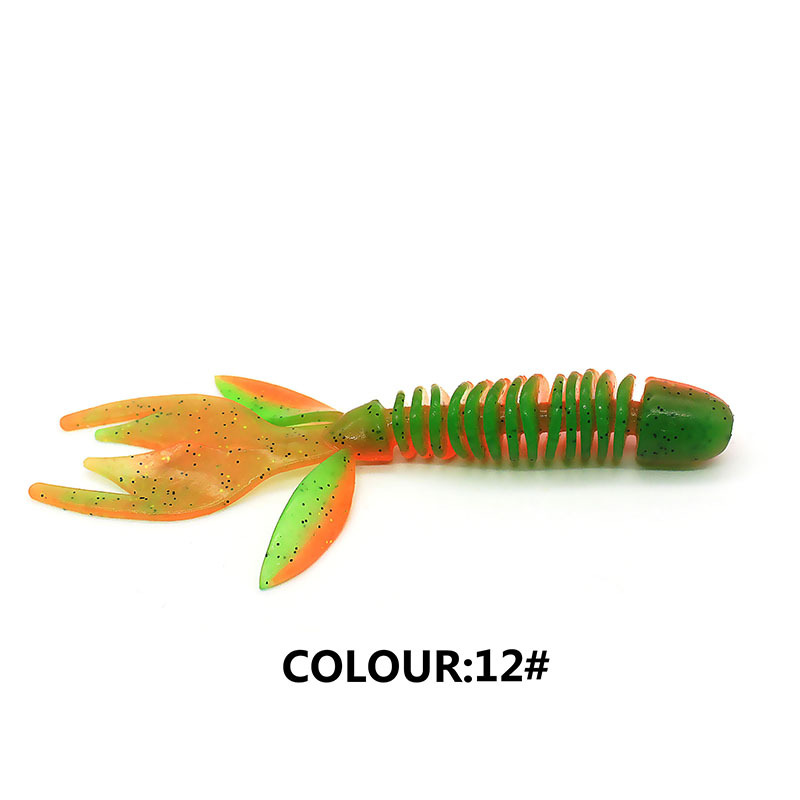 Luya soft bait wholesale 8cm/2.95g special-shaped soft bait 12 color simulation bait bionic bait factory straight hair