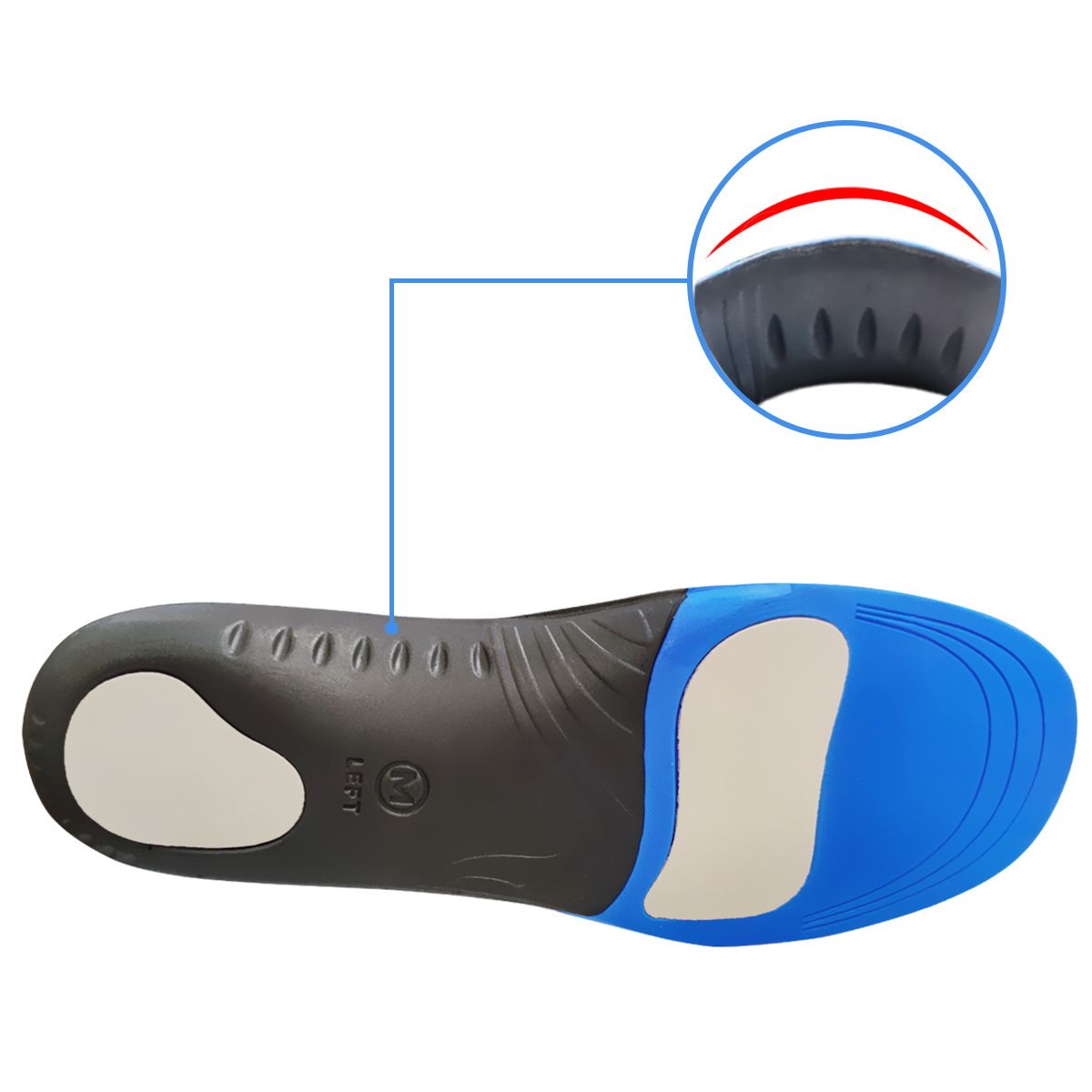 New correction insole flat foot basketball insole arch orthopedic insole high elastic breathable insole deodorant shock absorption
