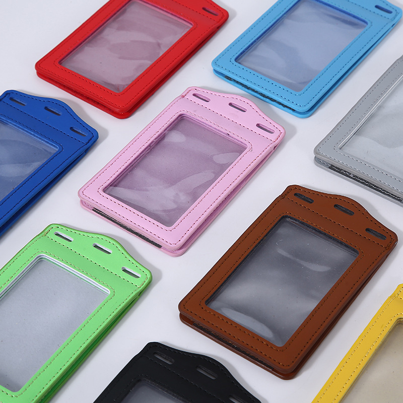 Kimbesi chuangka work card bus card set PU Multifunctional leather case identification card set bank work card set