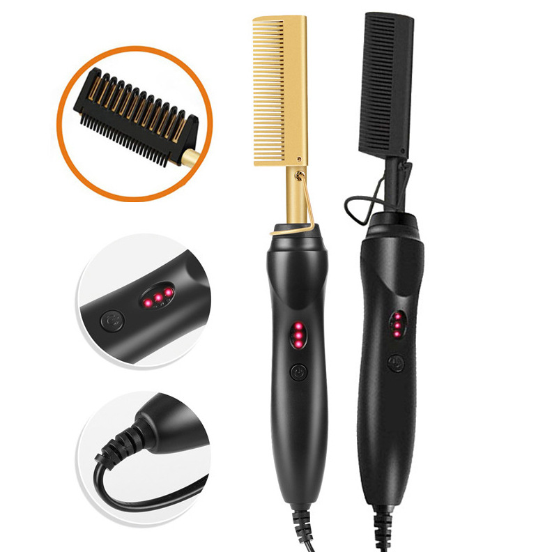Amazon Explosions Electric Direct Electric Coil Fast Heating Comb Wet and Dry Dual-use Copper Comb Multifunctional Home Hair Comb