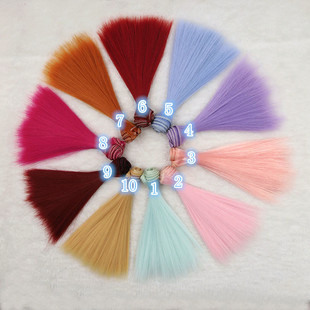 SD.BJD doll cotton doll wig hair row high temperature silk straight hair row horizontal length 1 meter vertical length 15