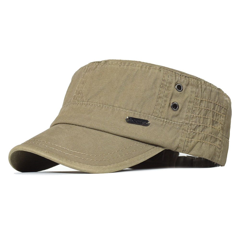 Four seasons solid color washed cotton military cap unisex outdoor sun hat mountaineering cap wholesale foreign trade