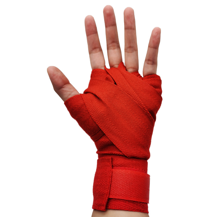Factory direct wrapping hand belt boxing sports bandage cotton protective gear hand strap fighting Sanda Muay Thai sandbag