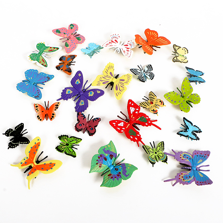 Simulation insect model butterfly 12 PVC Color Butterfly wildlife model cognitive toy ornaments