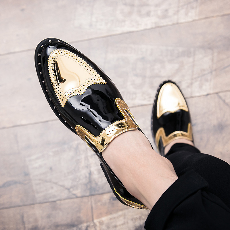 2018 England spring and summer large size city small leather shoes men's business Joker wind stylist a generation of hair wish New