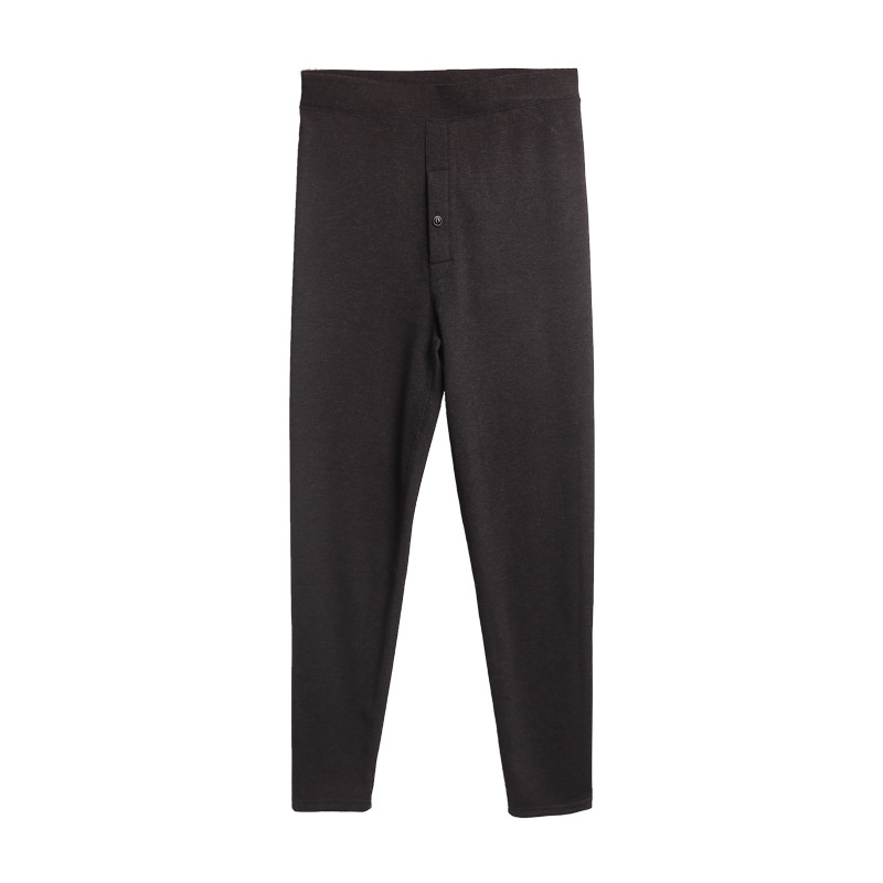 Men's Color Ram fleece-lined Warm Pants Thickened Autumn and Winter plus size Cotton Pants High Waist Autumn Pants Middle-aged and Elderly Inner Wear Leggings