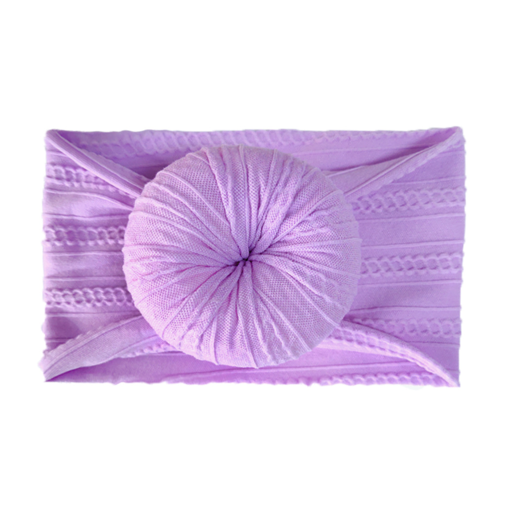 European and American fashion baby nylon jacquard hair band headdress soft donut nylon stockings children baby hair accessories