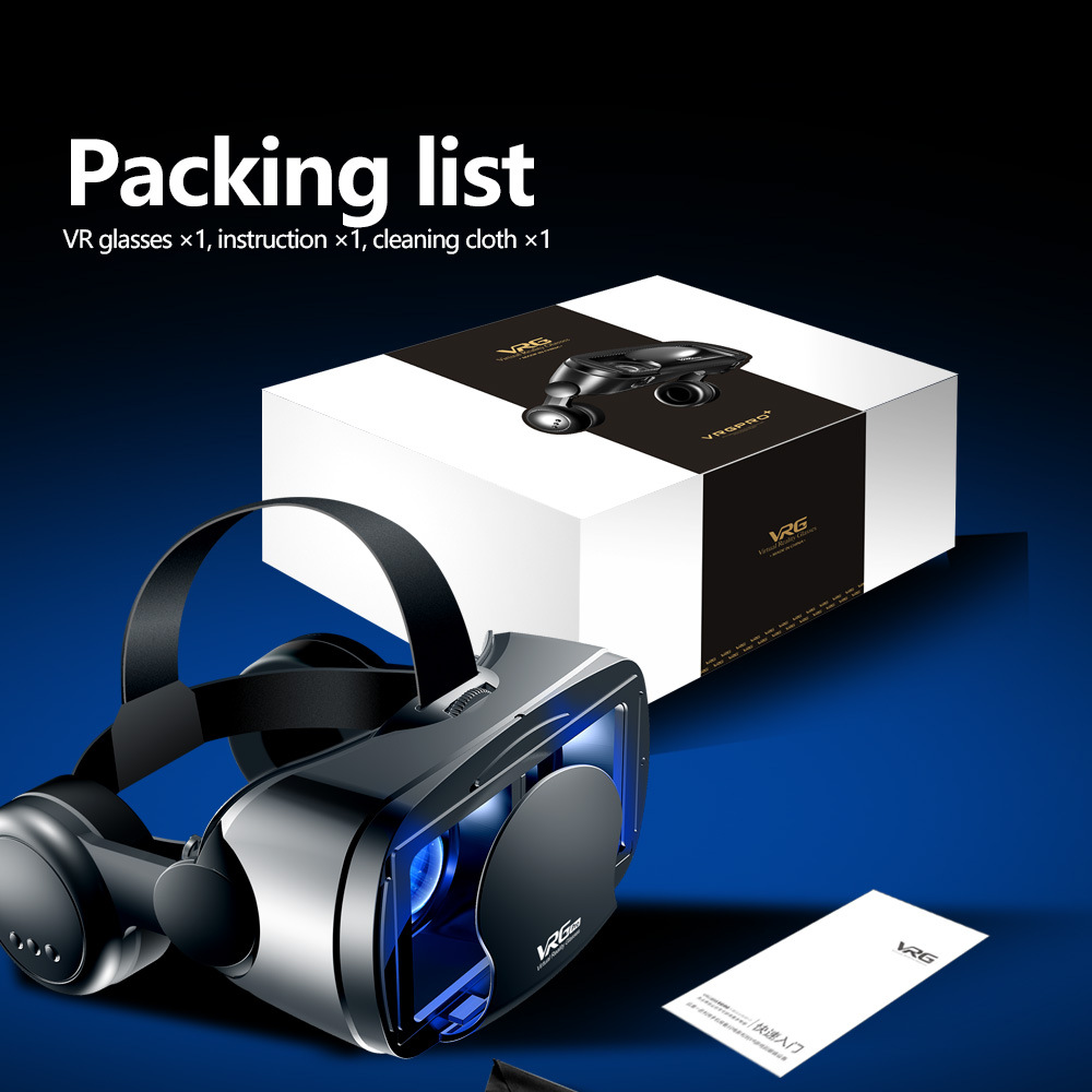 Neutral large headphones VRGPRO glasses virtual reality 3D glasses headset helmet for mobile phone 2020