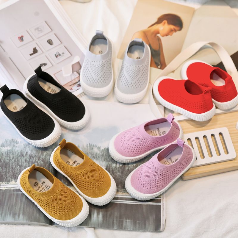 Nanlu Autumn New Men's and Women's Baby Mesh Socks Shoes Children's Foot Low-top Biscuit Shoes Solid Color Fly-woven Board Shoes