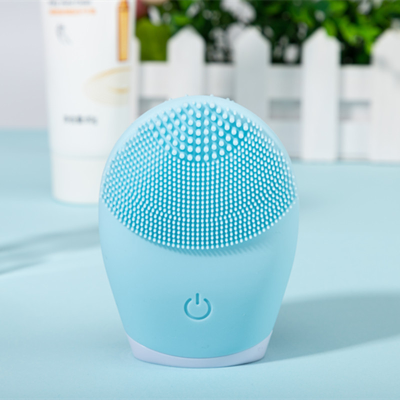 Cross-border Battery Electric Face Washing Instrument Cleanser Silicone Vibration Cleaning Pore Vibration Face Washing Artifact Ultrasonic