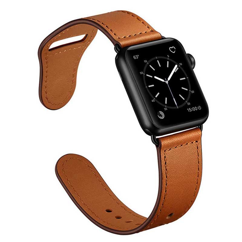 Suitable for Apple Watch iWatch connector strap head layer cowhide Apple Watch genuine leather strap