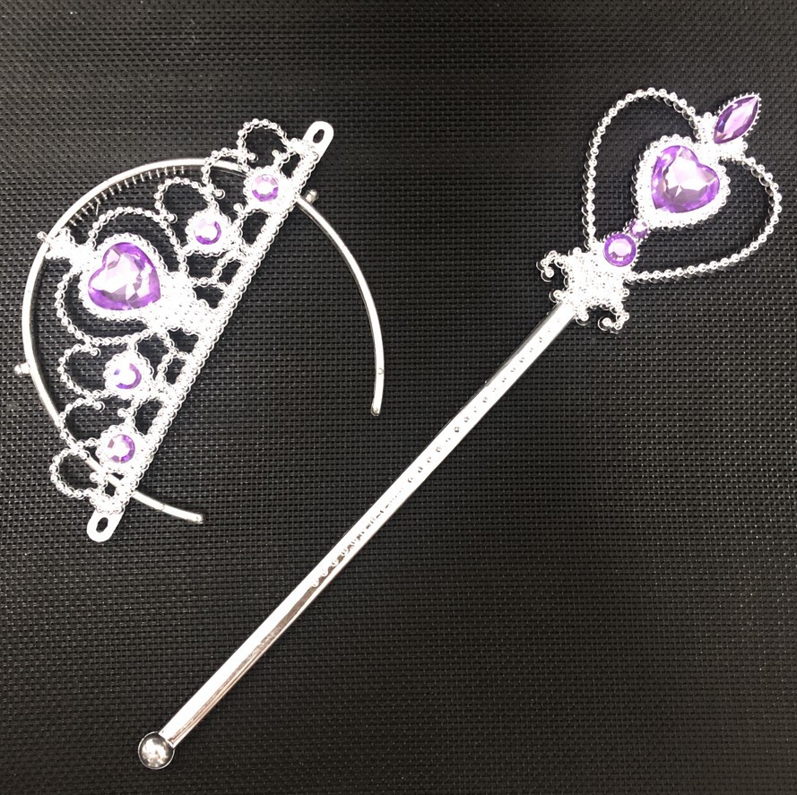 Frozen Princess Elsa Dress Girls Accessories Crown Magic Wand Braid Gloves
