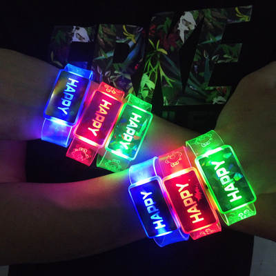 Cross-border creative luminous bracelet flash bracelet LOGO set Luminous concert props watch small toys wholesale