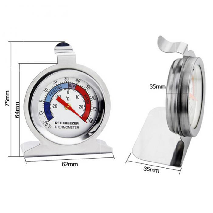 Stainless steel refrigerator thermometer freezer thermometer bimetal good precision environmental protection tools manufacturers supply