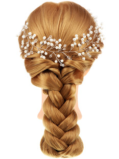 creamy-white Pearl Hair Band Headwear