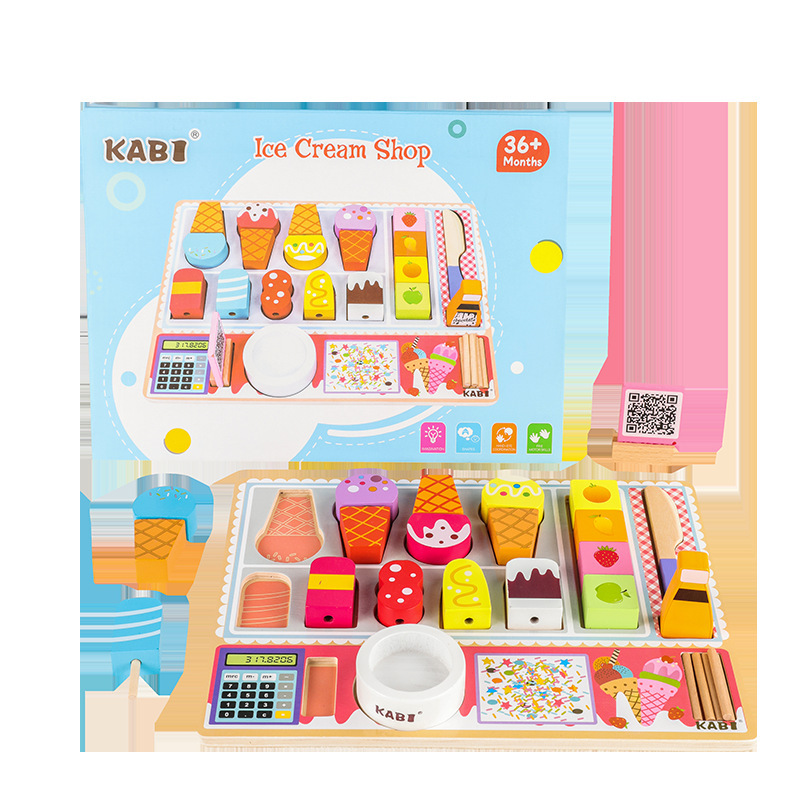 Children's play fruit ice cream shop combination simulation kitchenware set toy kitchen cooking tableware wholesale