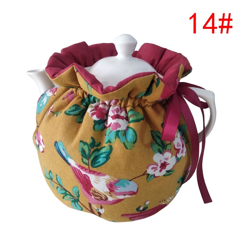 Ethnic style household teapot insulation cover thermal insulation anti-scald hand quilted teapot protective cover