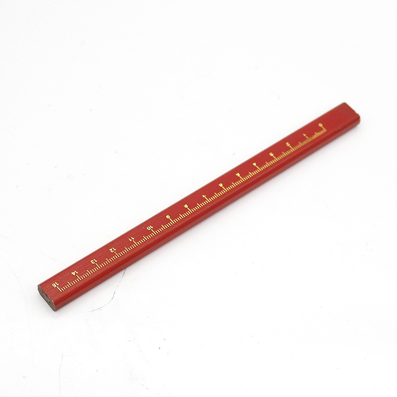 Shancheng woodworking pencil thick core flat octagonal pencil special marking pen with scale for woodworking