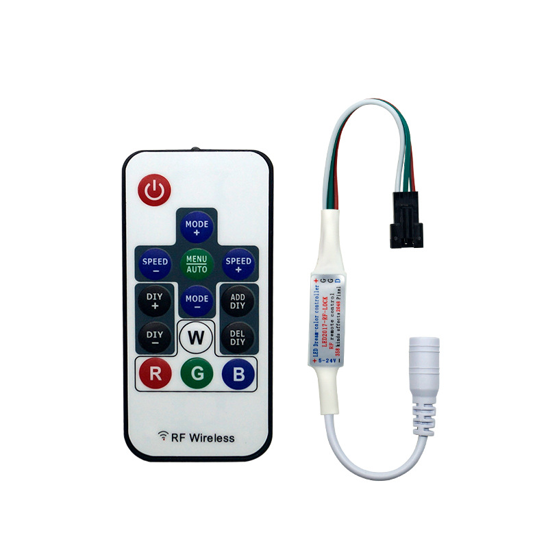 Wireless RF RF controller mini magic color 2811/FW1903/16703/2812 full color light bar controller