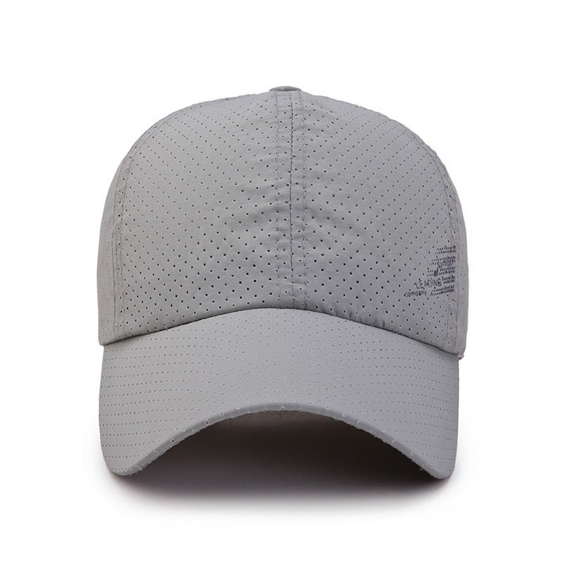 Quick-drying hat men's spring and summer outdoor sports breathable peaked cap Women's Korean-style simple perforated mesh baseball cap